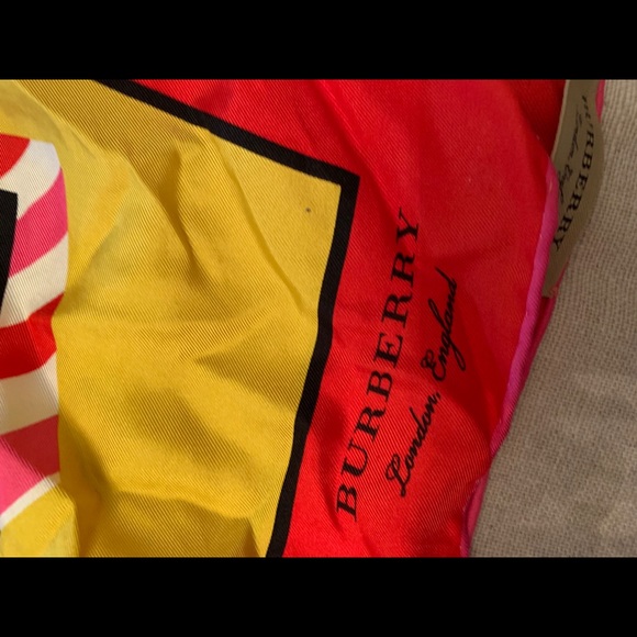 Burberry Multi London Map Silk Square Scarf/Wrap - Picture 12 of 14
